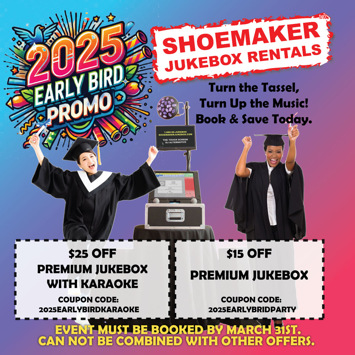 Jukebox Rental and Karaoke Machine Rental Early Bird Promo 2025